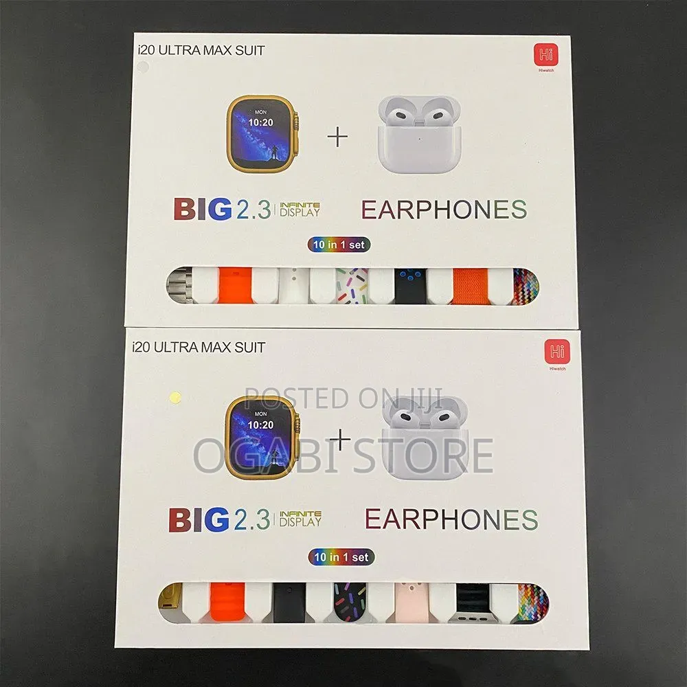 Ultra 3 Max Suit Smart Watch + Wireless Earbuds