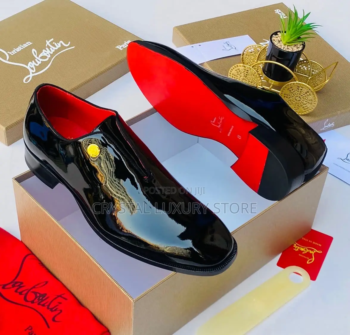 Christian Louboutin Quality Luxury Men Cooperate Shoe