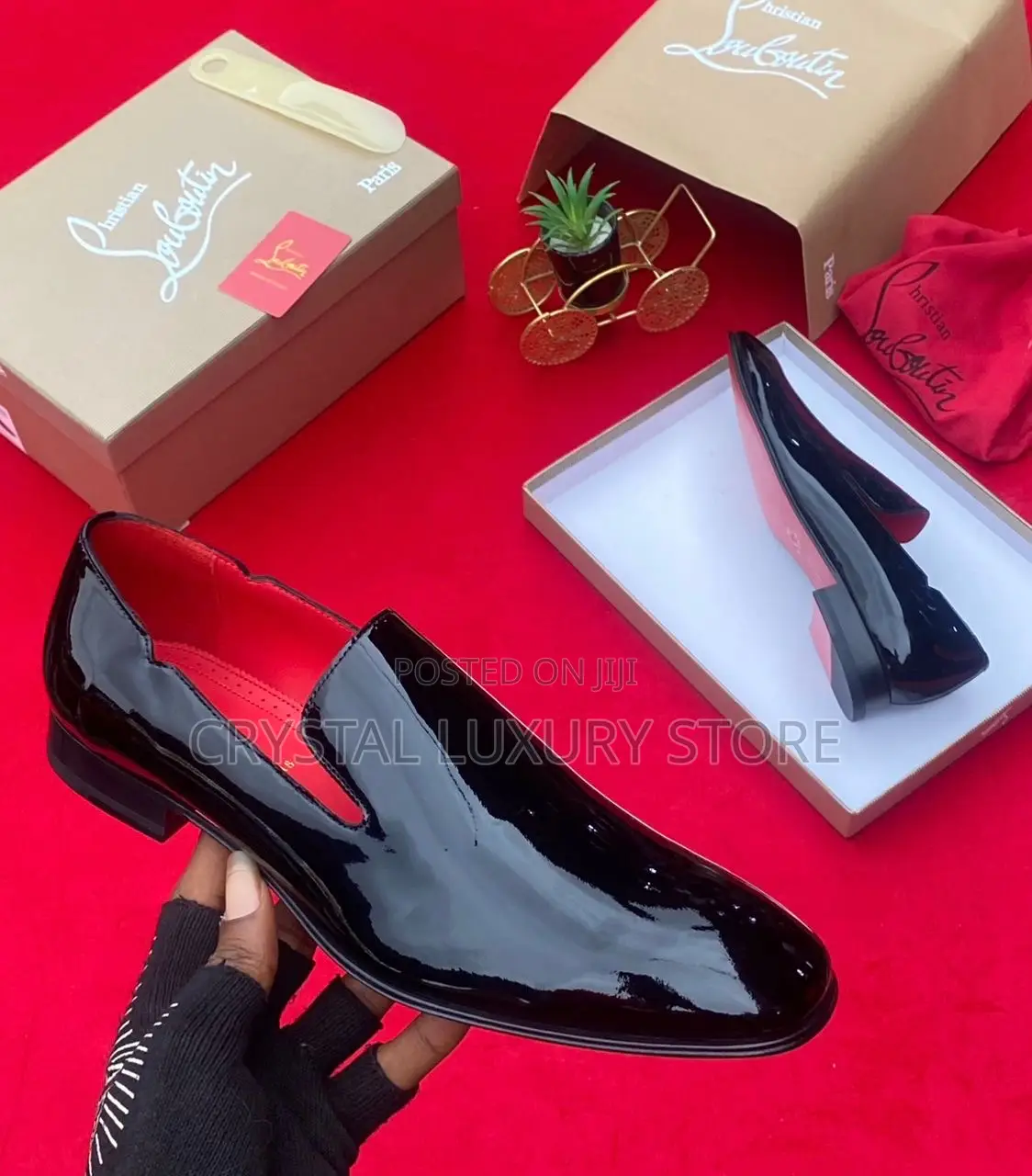 Christian Louboutin Quality Luxury Men Cooperate Shoe