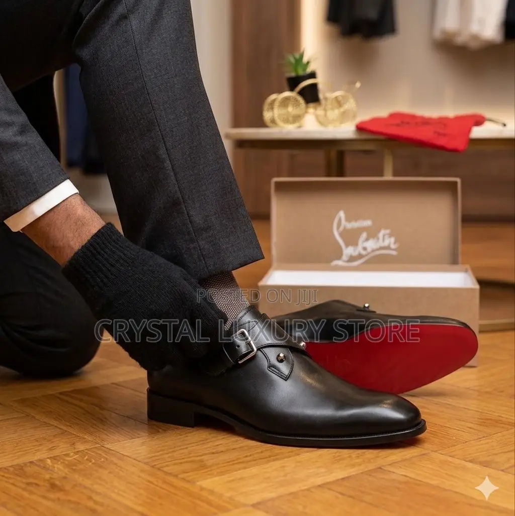 Christian Louboutin Quality Luxury Men Genuine Leather Cooperate Shoe