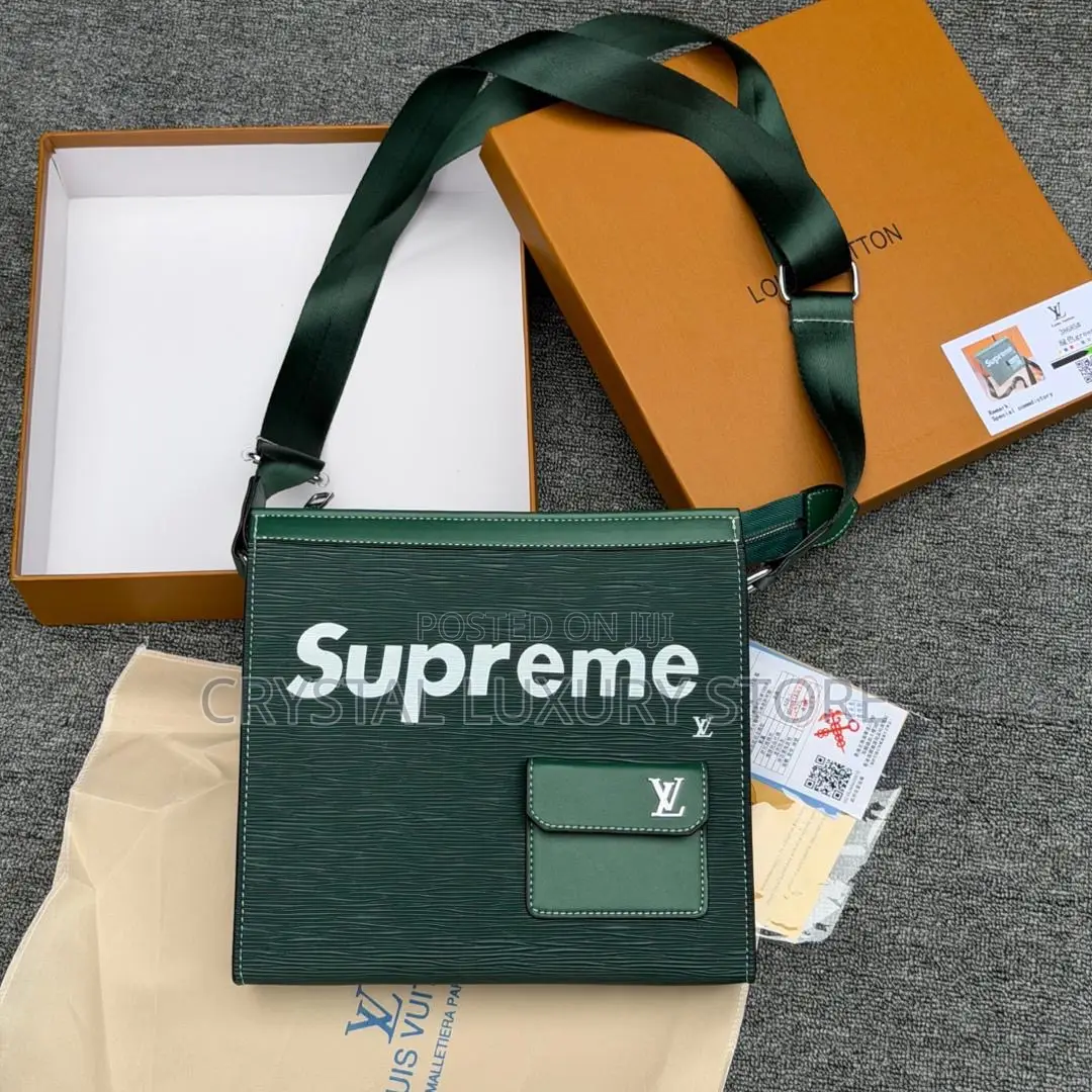 Supreme Quality Luxury Men Genuine Leather Crossbag