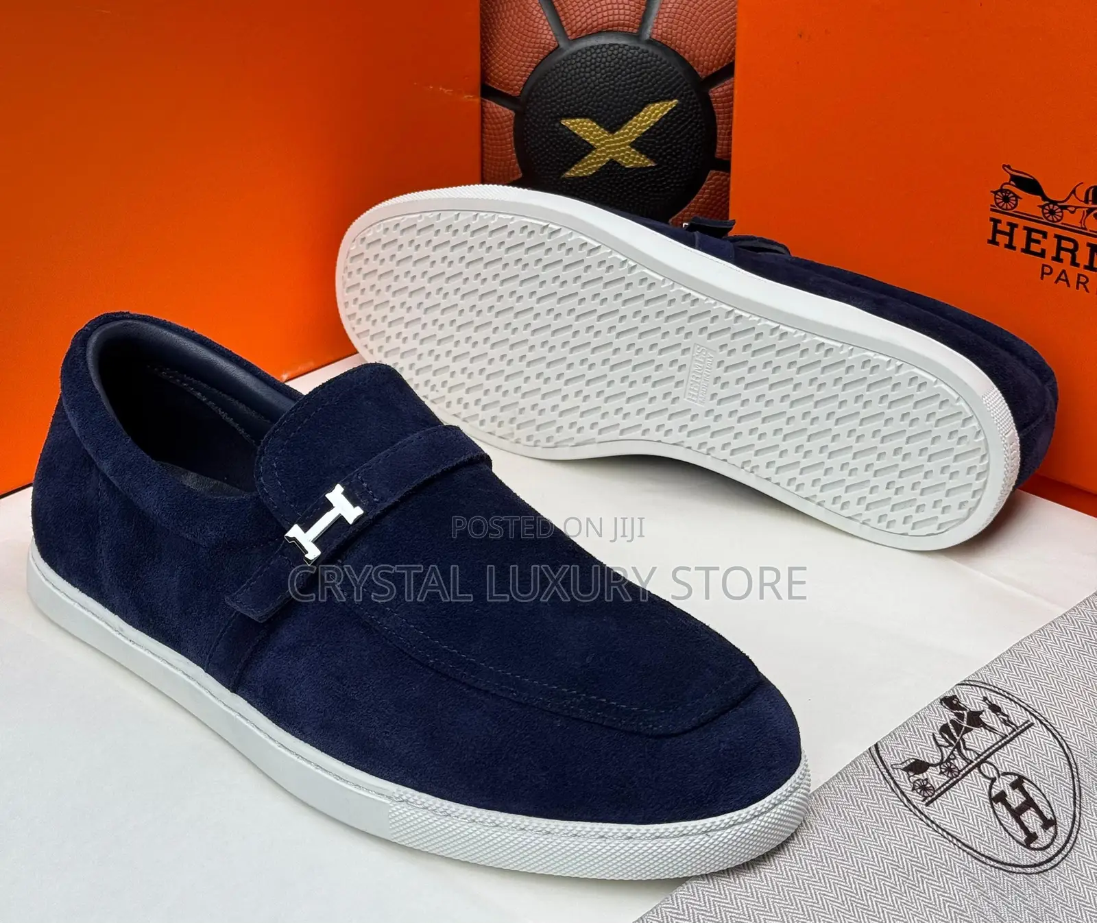 Hermes Quality Luxury Men Suede Shoe