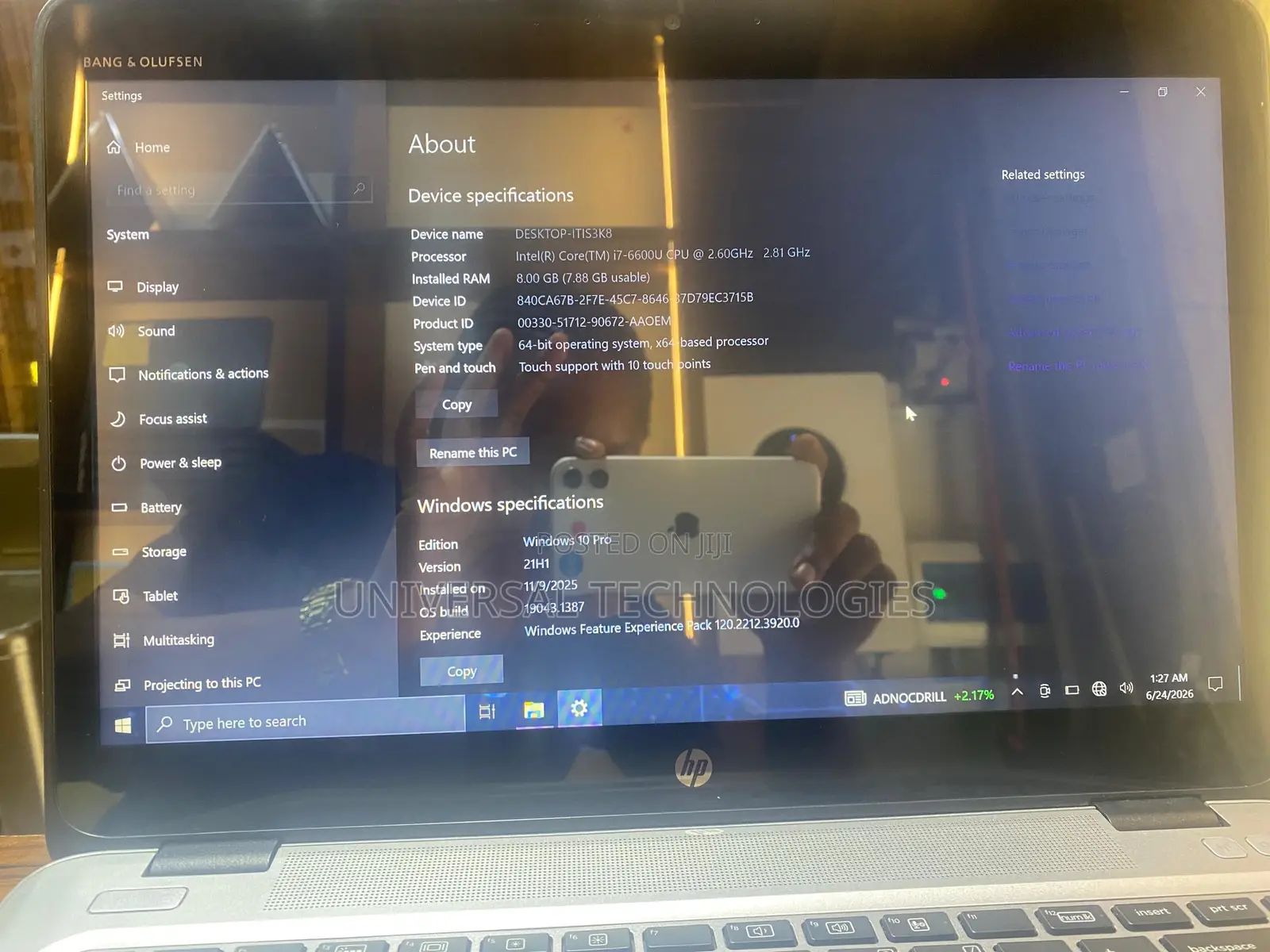 Laptop HP EliteBook 840 G3 8GB Intel Core i7 SSD 256GB