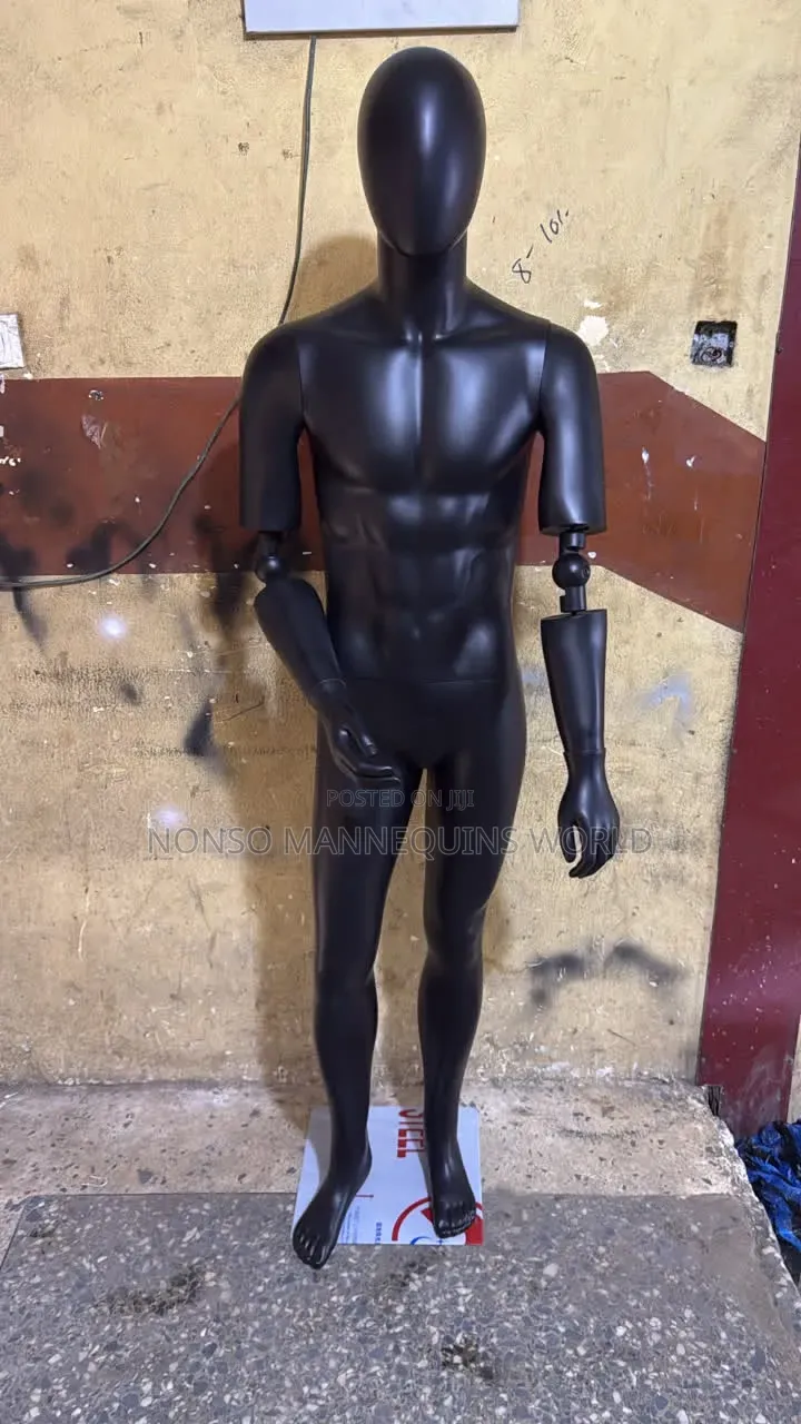 High Quality Male Black Mannequin With Robotic Hands