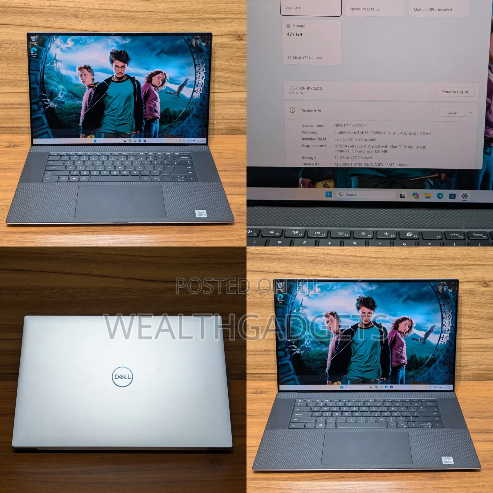 Laptop Dell XPS 17 9700 32GB Intel Core i9 SSD 512GB