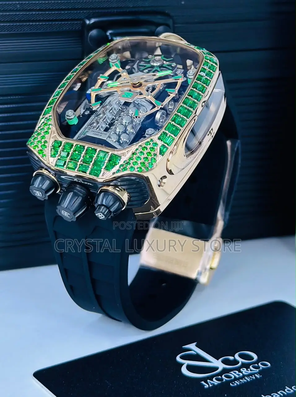 Jacob Co Quality Luxury Men Automatic Engine Wristwatch