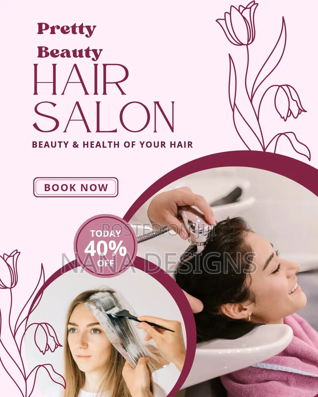Beauty Salon and Hair Flyer Design