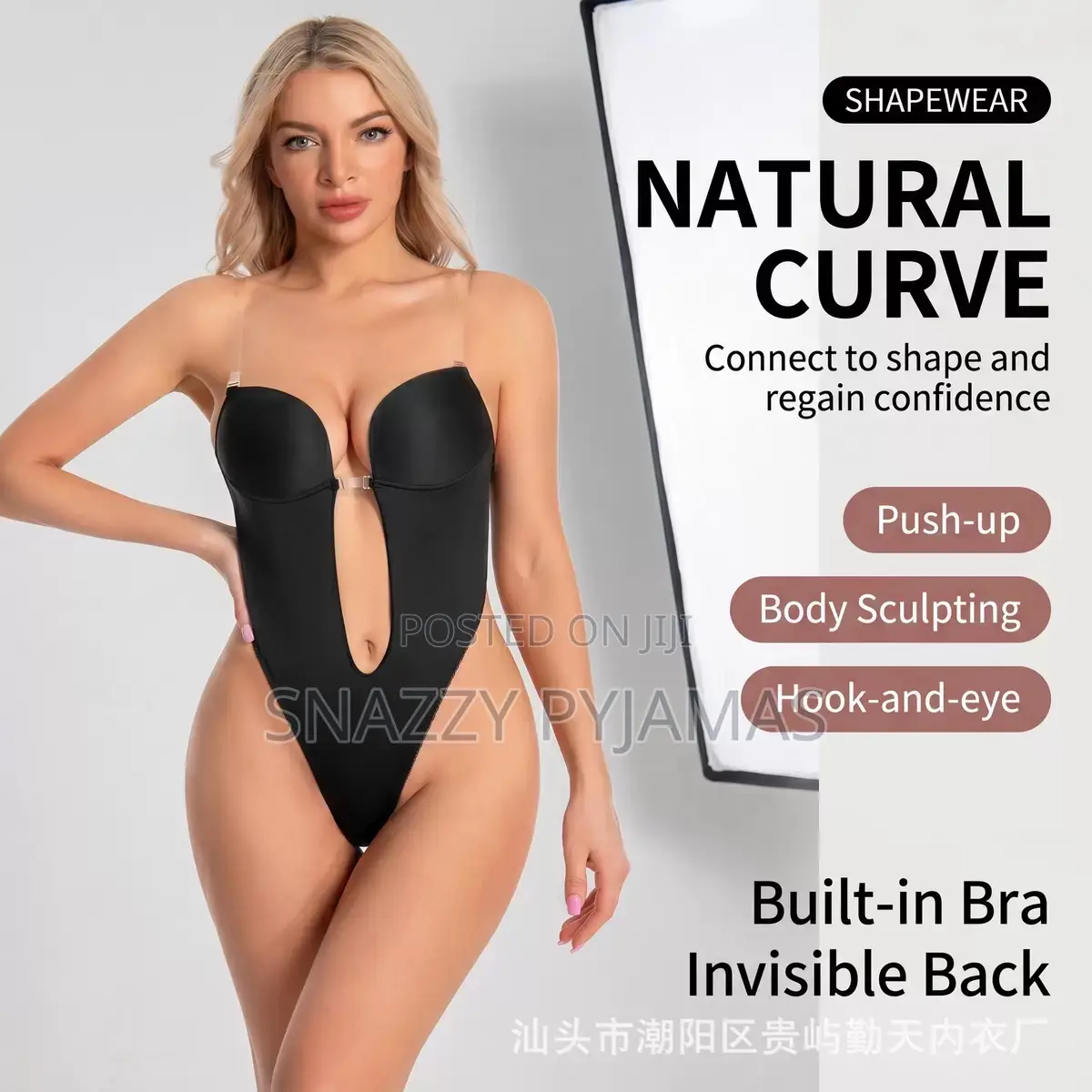 Backless Invisible Body Shaper Bodysuit – Deep v Plunge Shapewear