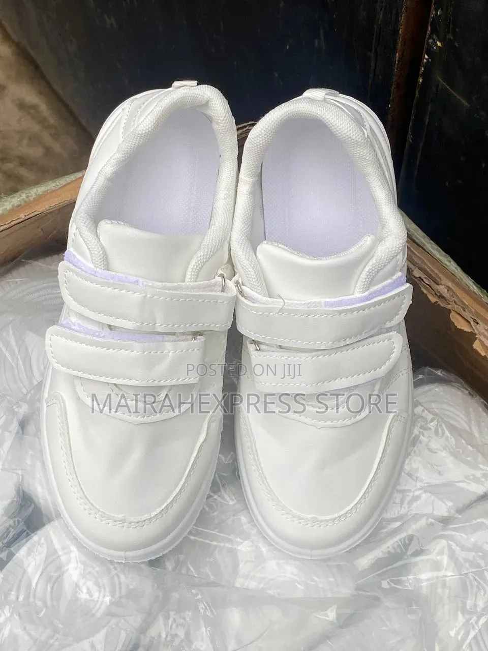 Double Straps White Sport Sneakers
(Size 27 - 37)