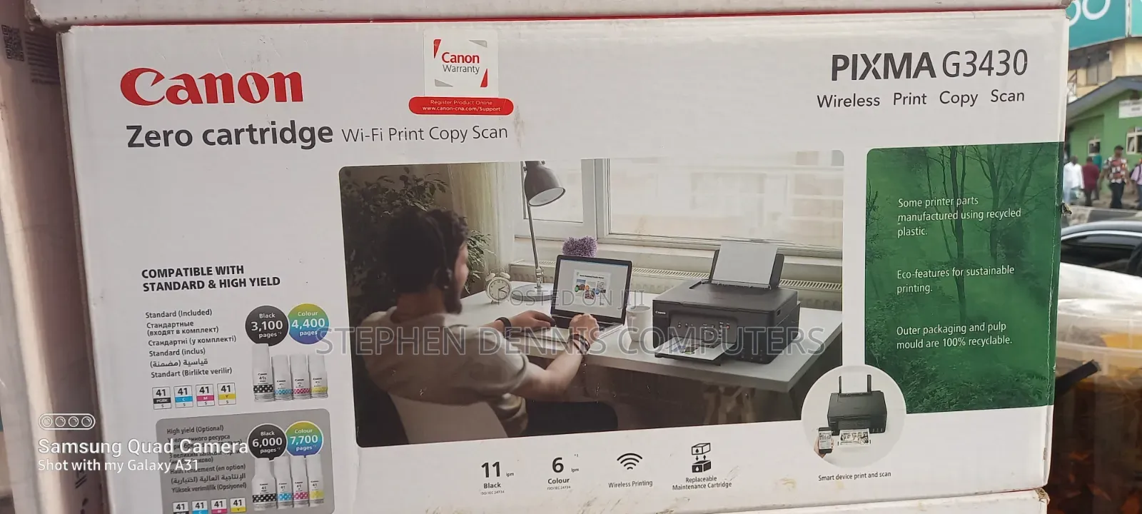 Pixma G3430 Wireless Print Copy Scan Canon Printer