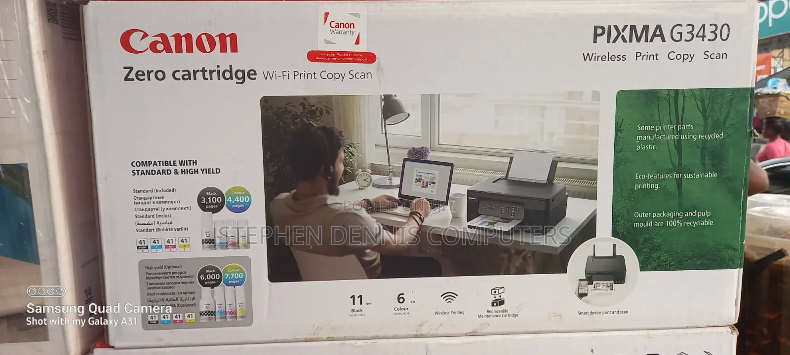 Pixma G3430 Wireless Print Copy Scan Canon Printer