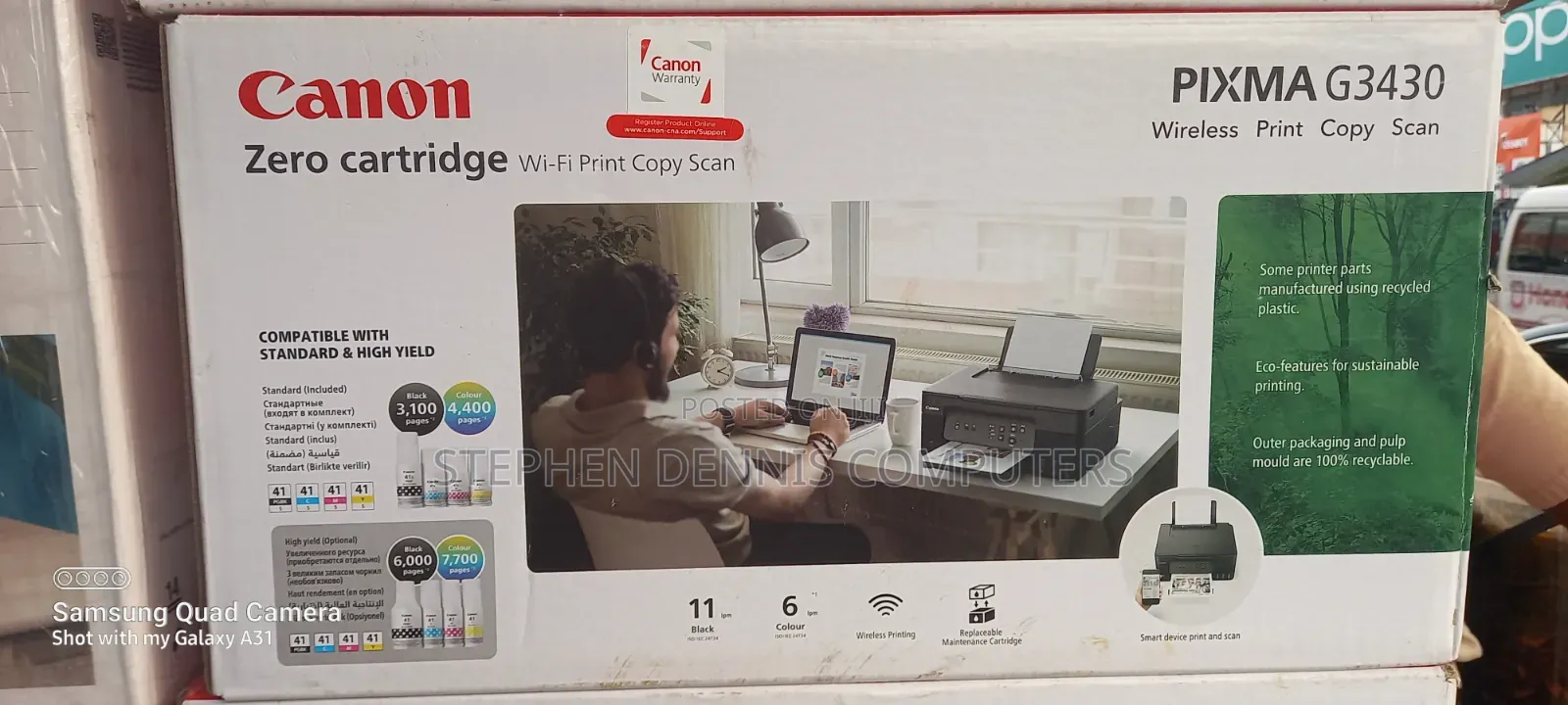 Pixma G3430 Wireless Print Copy Scan Canon Printer