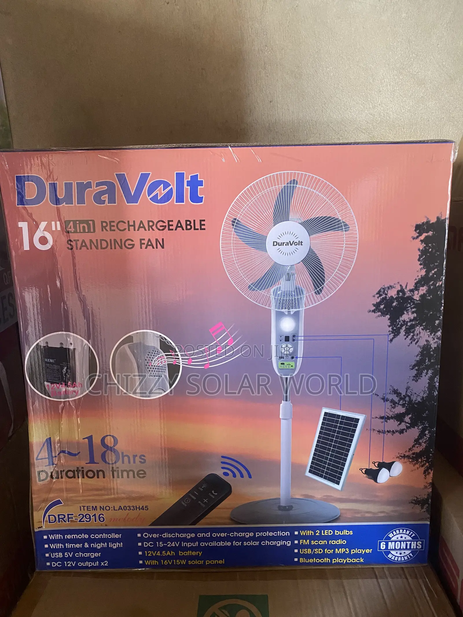 Duravolt Solar Fan