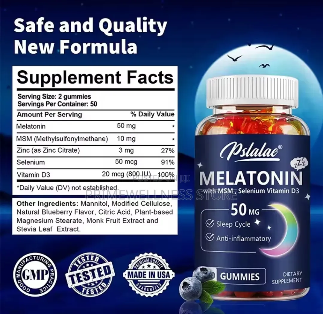 Melatonin With MSM +Zinc +Selenium +Vitamin D3 Gummies