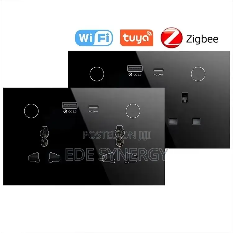 2 Gang Smart Socket With Type C Charge Port