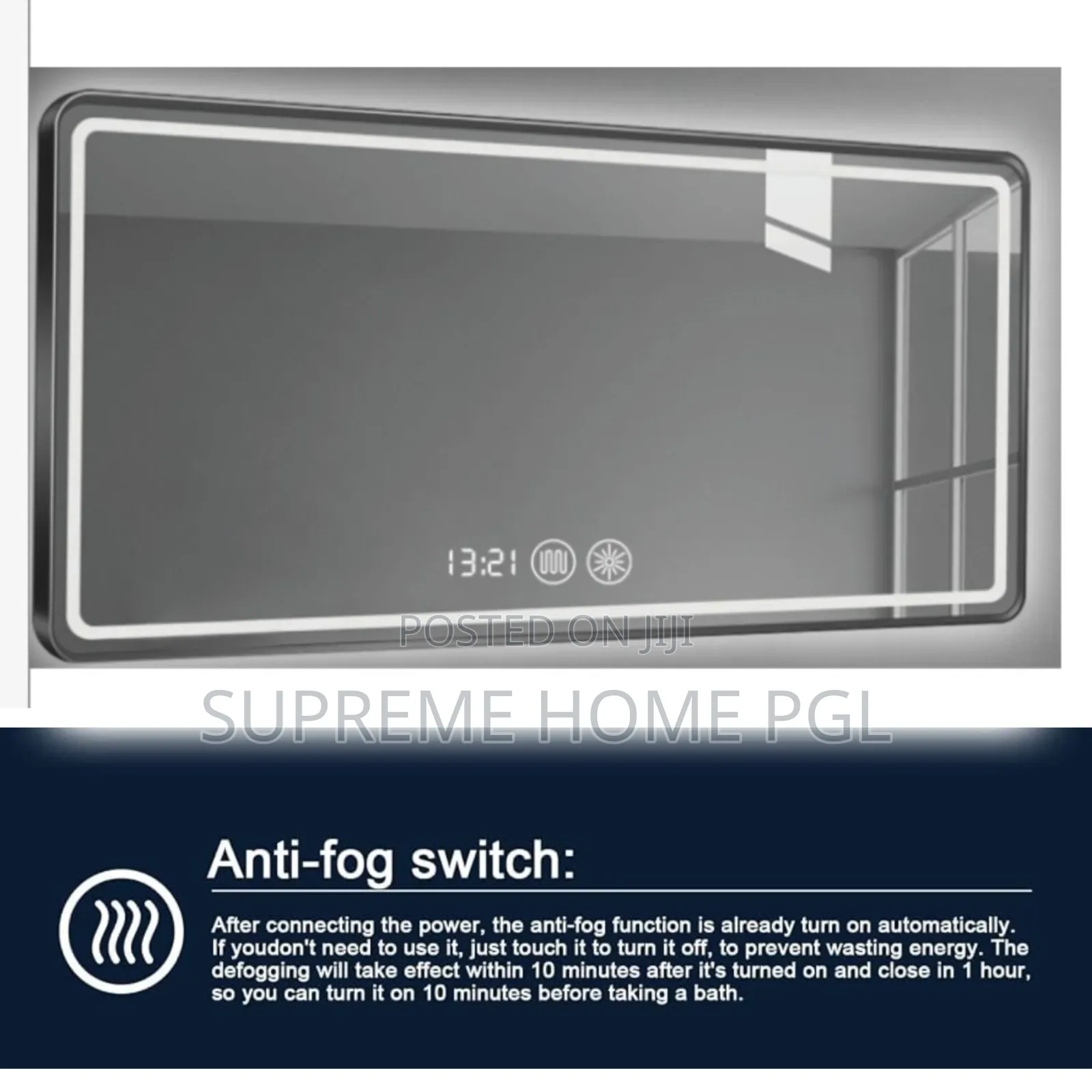 High Quality Anti-Fogger 140x70cm Mirror