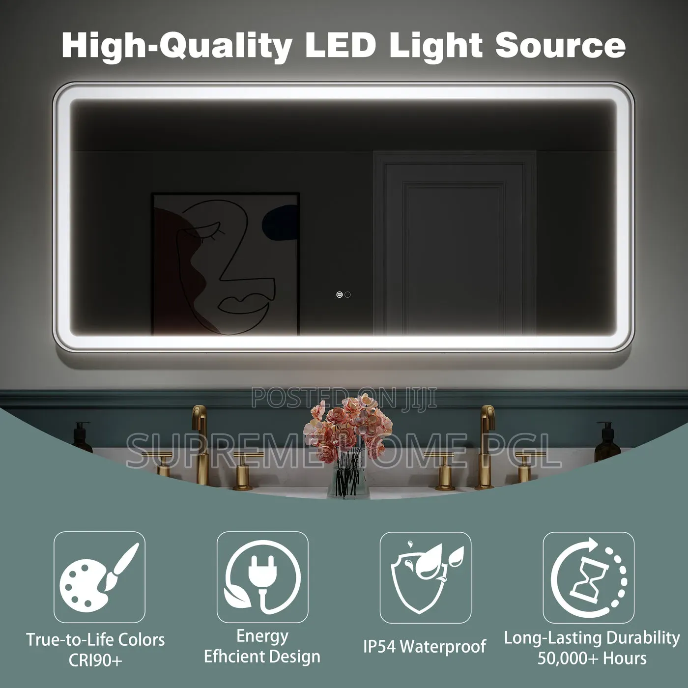 High Quality Anti-Fogger 140x70cm Mirror