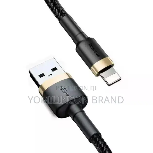 Baseus Dura Series Fast Charging Cable Usb to Ip 2.4a 1m Gold+Black