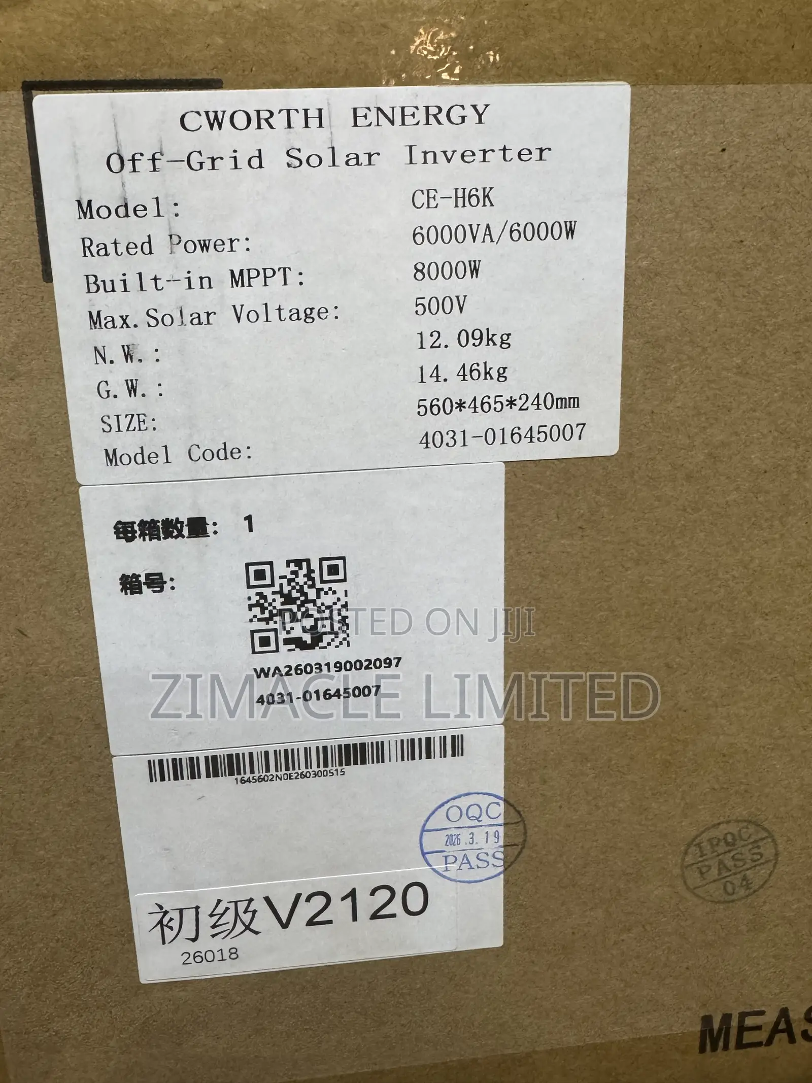 6kva Off-Grid Hybrid Inverter