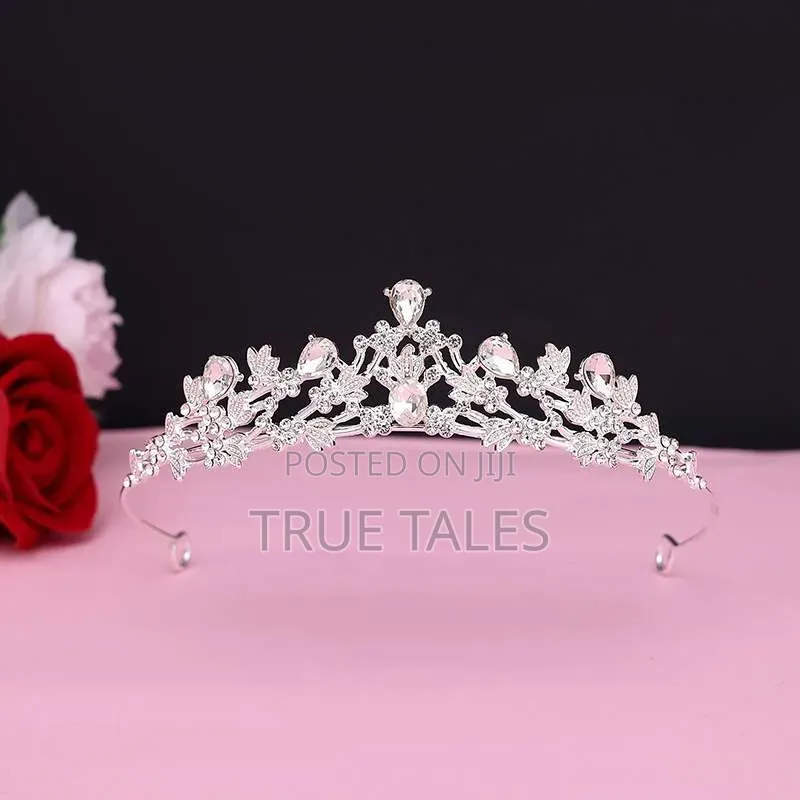 Girls Silver Bigger Swan Crystal Tiara Hair Crown