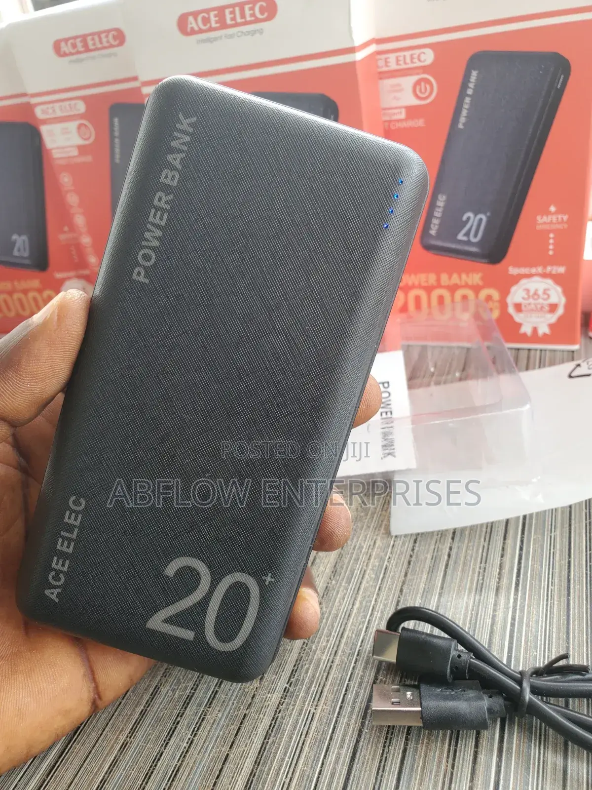 Original Ace Elec 20,000mah Power Bank; Compact, Powerful Reliable