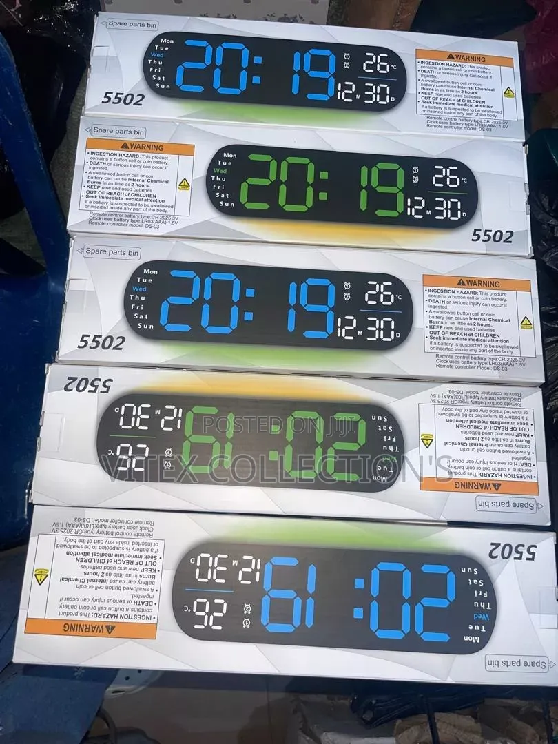 Digital Wall Clock With Remote Control