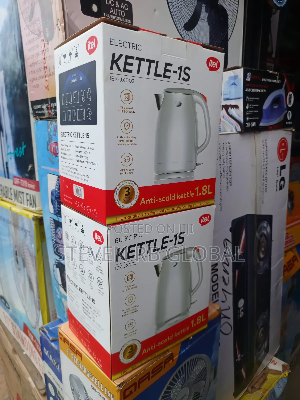 Itel 1.8l Electric Kettle 2000w | Iek-Jx003