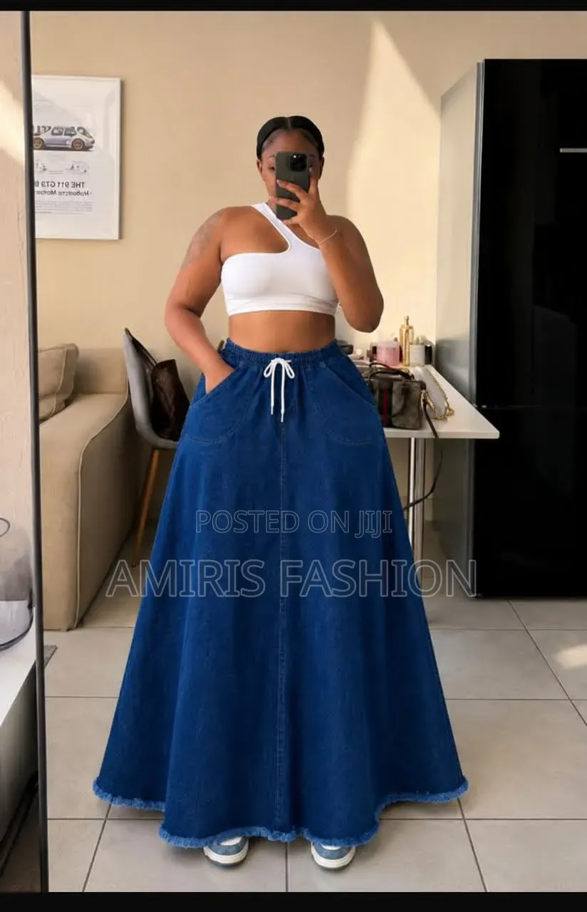 Beautiful and Quality Denim Long Skirt