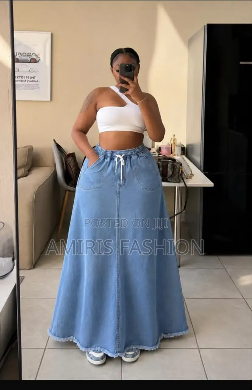 Beautiful and Quality Denim Long Skirt