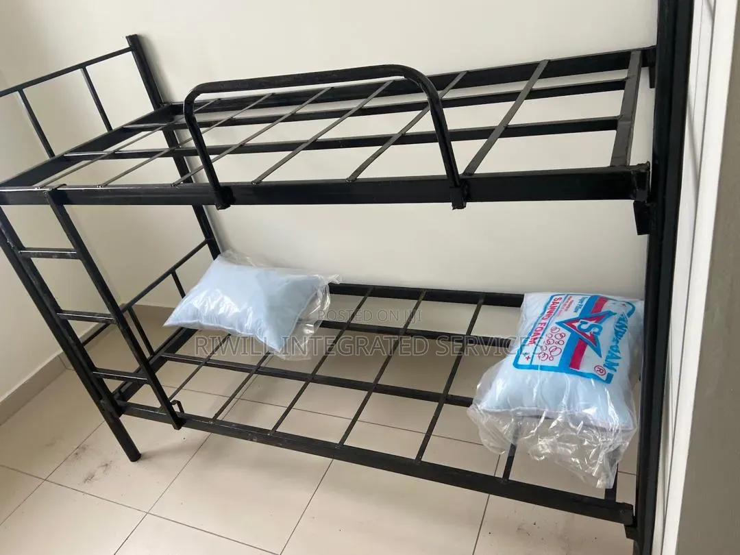 Black Double Bunk Bed for Bedroom
