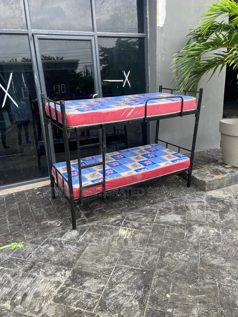 Solid Metal Double Bunk Bed