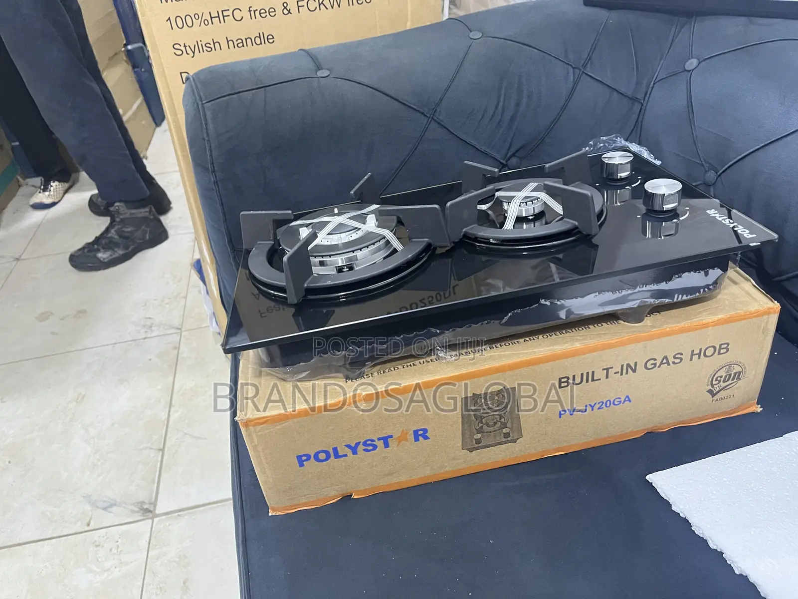 Polystar Gas Hob Pv-Jy20ga – Premium Tempered Glass Cooker