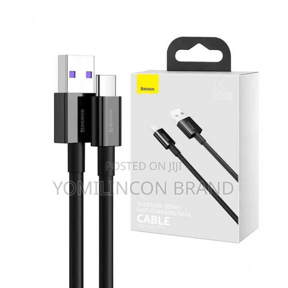 Baseus Superior 66w Usb to Type-C Cable 1m - Black