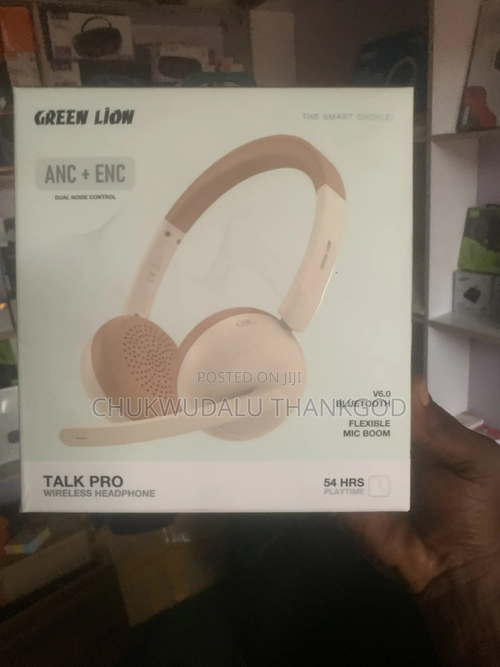Green Lion Talk Pro Wireless Headphone Noise Control With Anc and Enc