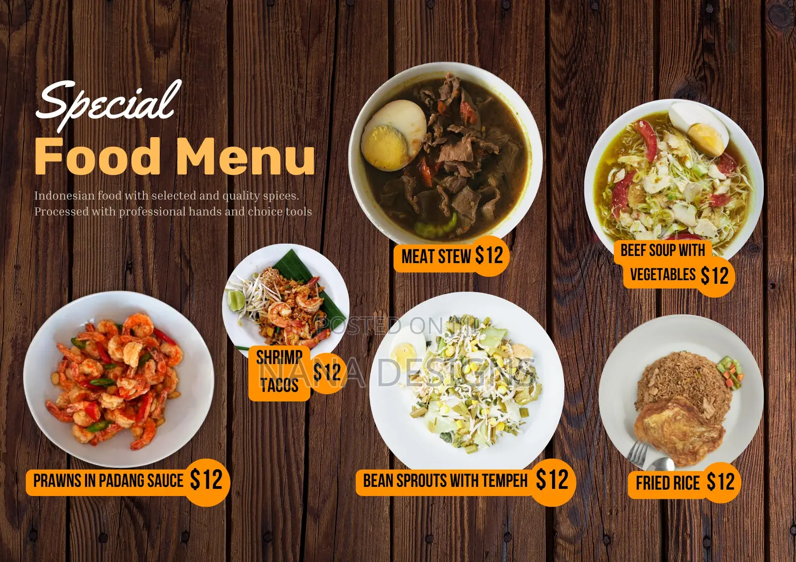 Food Menu Design