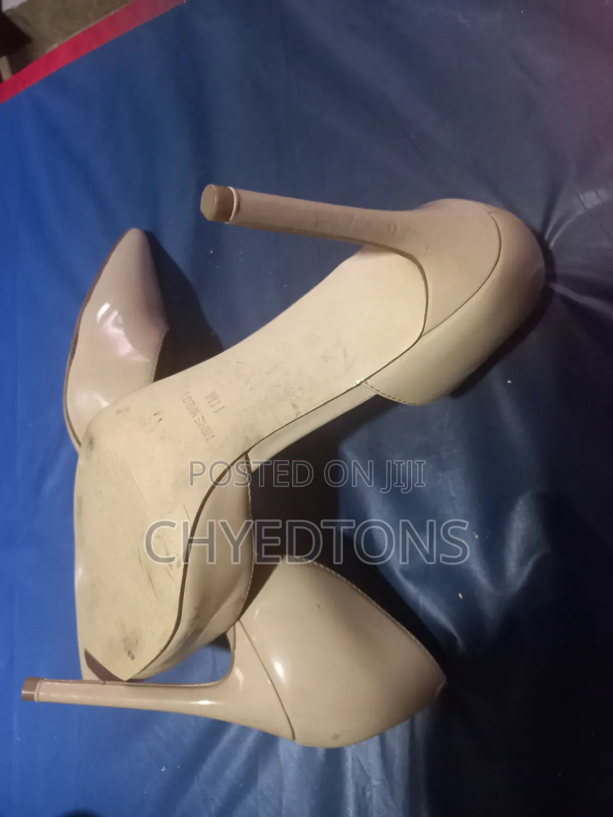 Calvin Klein Classic Beige Patent Heels - First Grade Thrift - Unworn