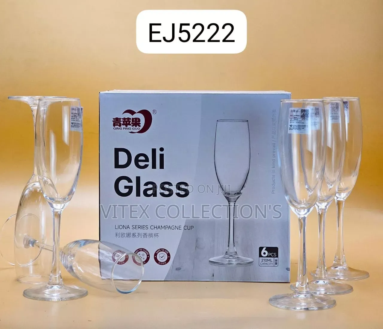 6pcs Champaign Glass