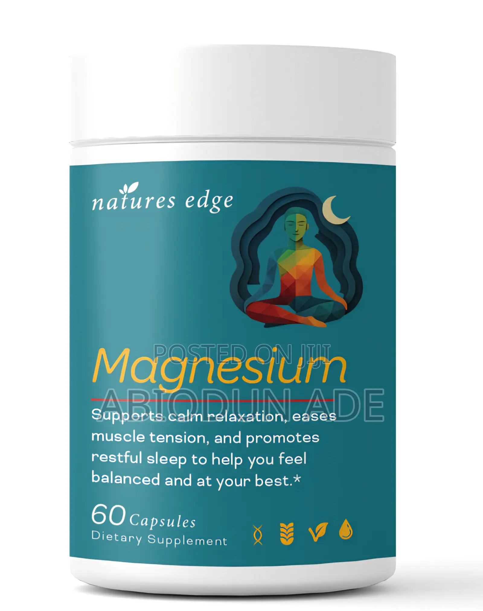 Nature’S Edge Magnesium Glycinate 500mg | 60 Capsules | 1 Daily | Usa