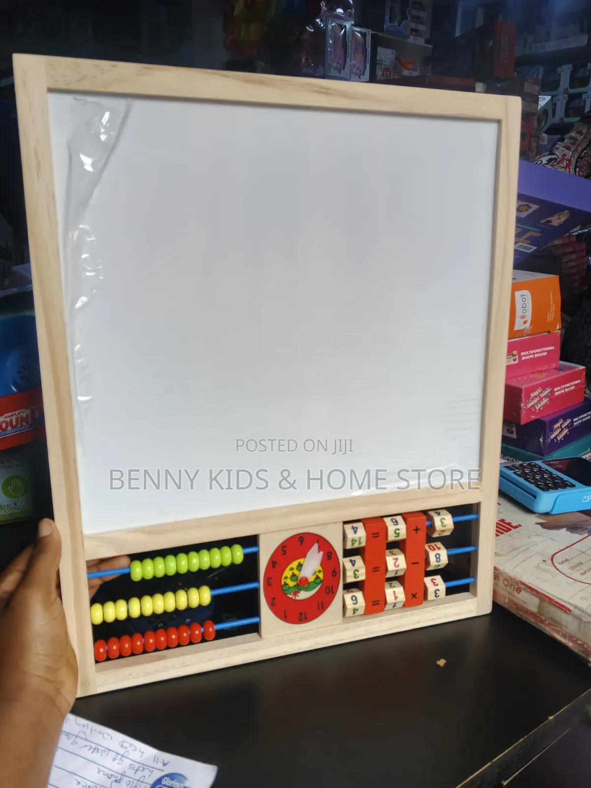 Wooden Kids Folding Drawing Board Educational Easel