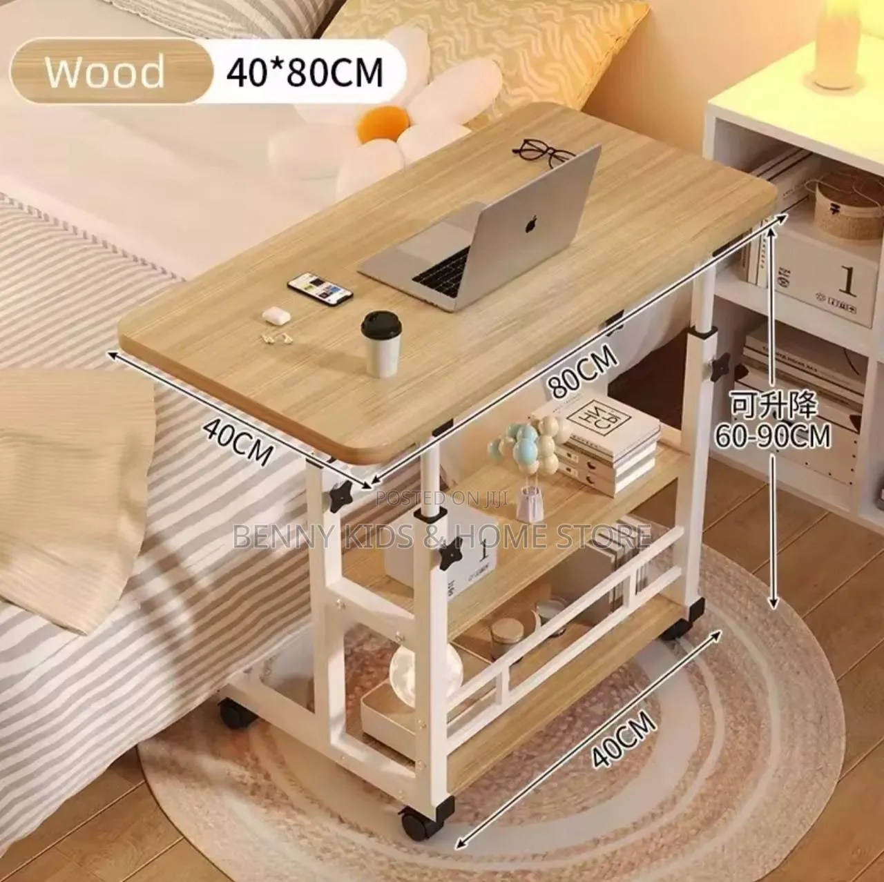 Modern Wooden Computer/Study Desk With Storage Shelves