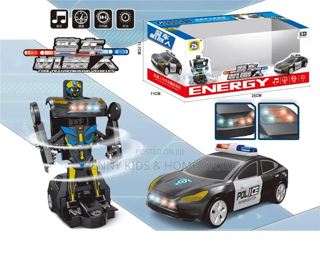 Transforming Police Robot Car Toy – Fun, Action