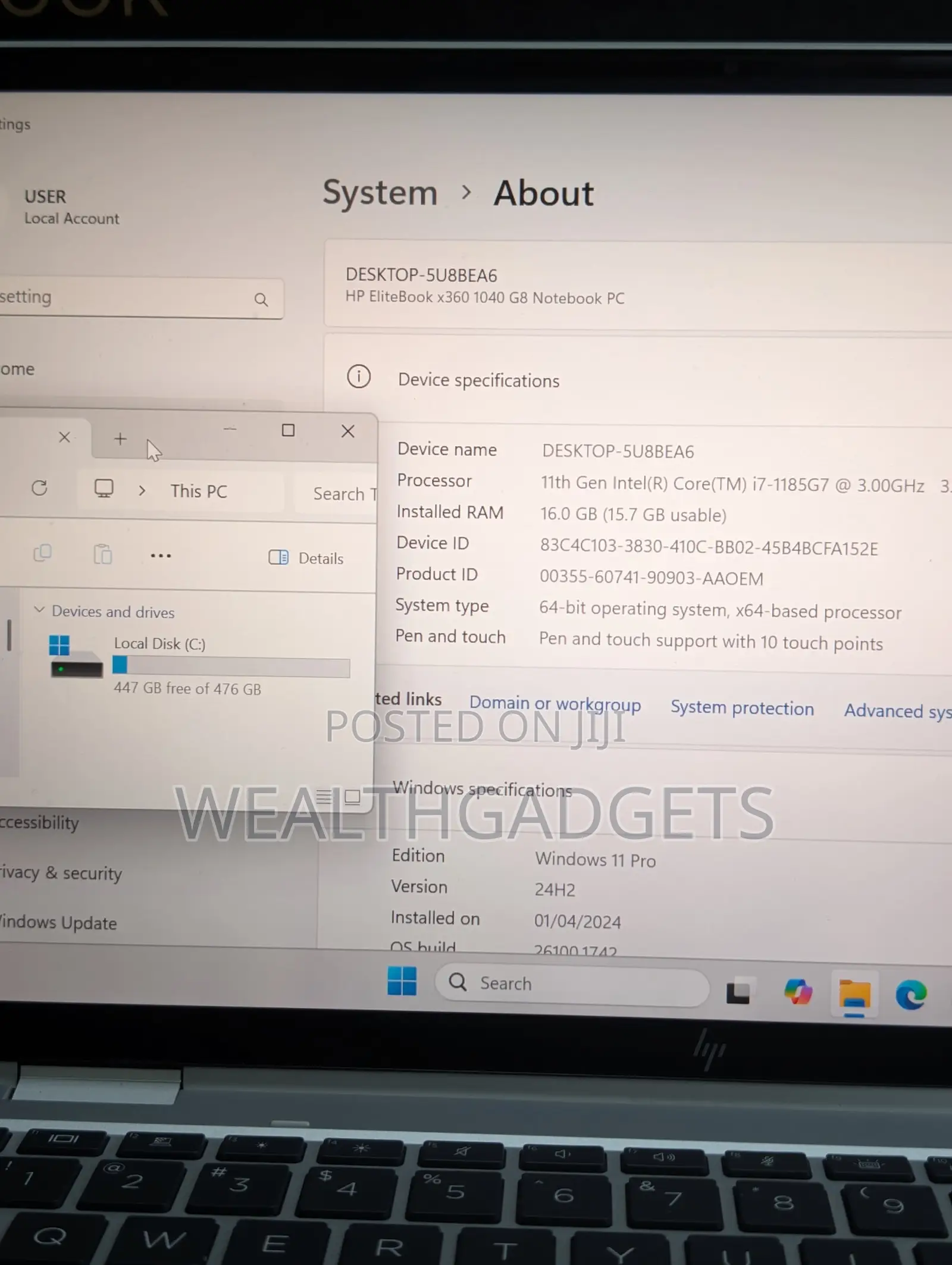 Laptop HP EliteBook 1040 G8 16GB Intel Core i7 SSD 512GB