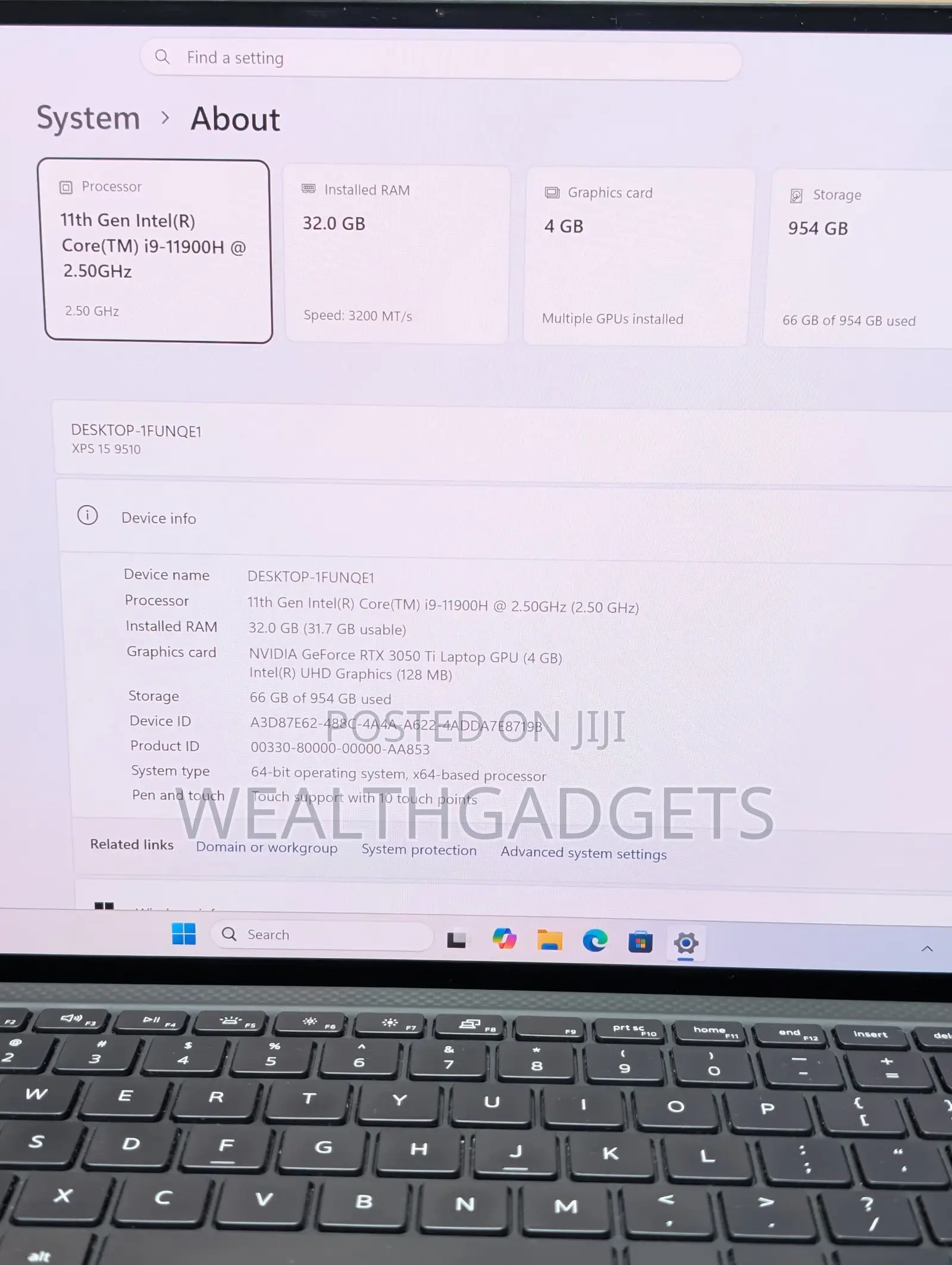 Laptop Dell XPS 15 9510 32GB Intel Core i9 SSD 1T