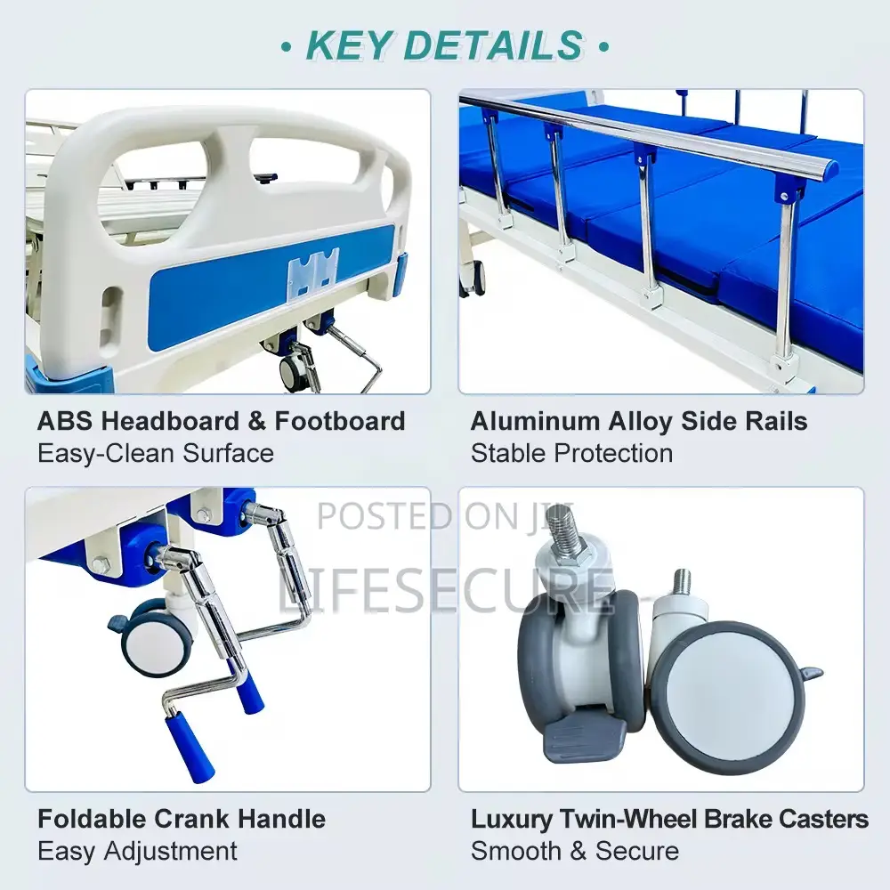 2 Function Manual Hospital Bed ( Double Crank Hospital Bed )
