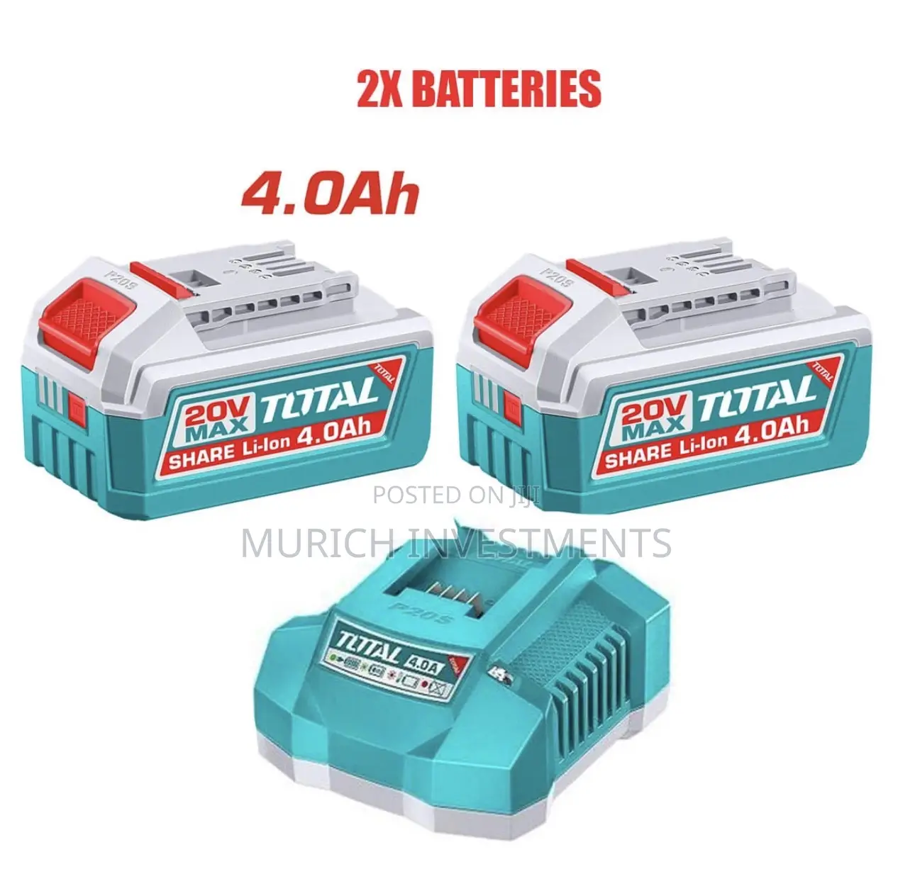 Total Cordless 4pcs Combo Kit – 20v Professional Power Tool Set