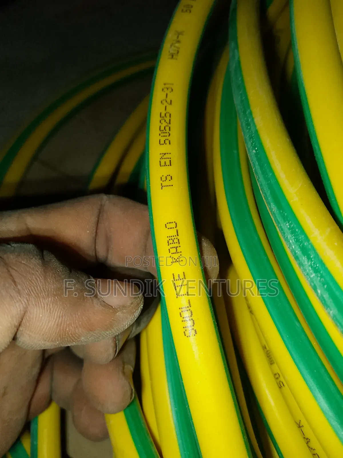 50mm 1core Flexible Cable Full Guage Green and Yellow