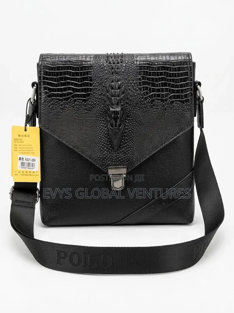 Crocodile Skin Genuine Leather Messenger Formal Casual Bag