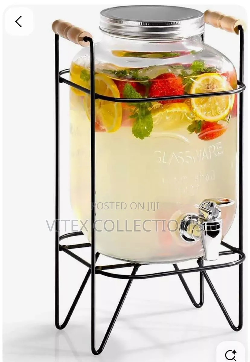 8liters Glass Juice Dispenser With Stand