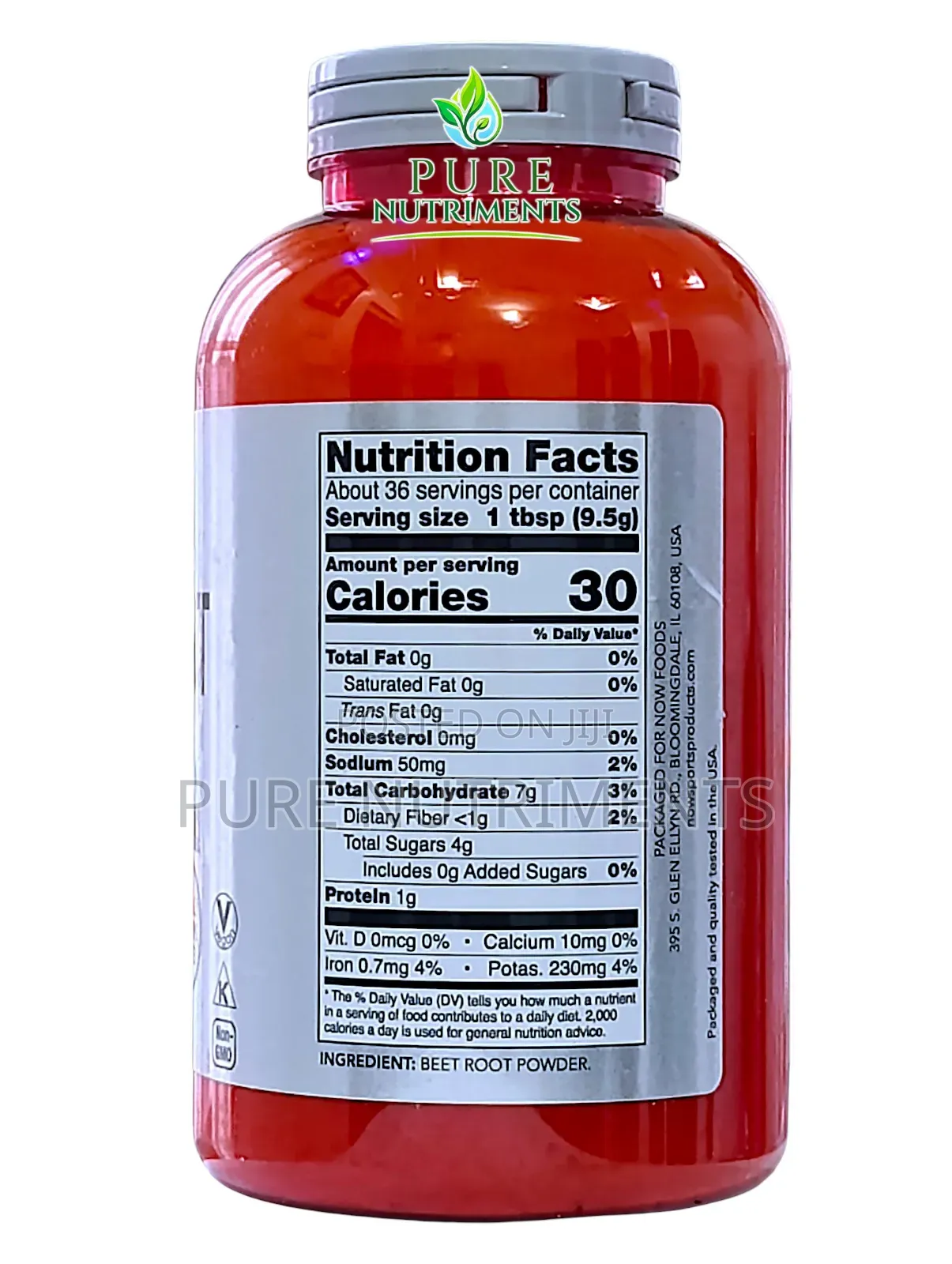 Now Beet Root Powder 9.5g Per Serving for Blood Flow Stamina