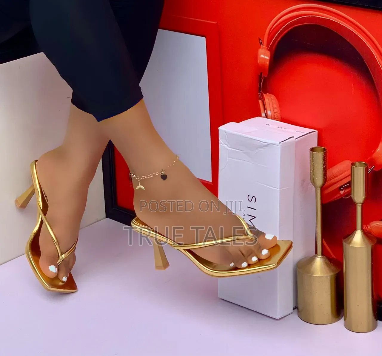 Chic Moderate Heels Scissors Slippers Sizes 37 to 43 #Iys